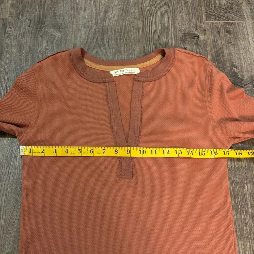 Free People Mikah Notch Neck Thermal longs sleeve top - Picture 12 of 12